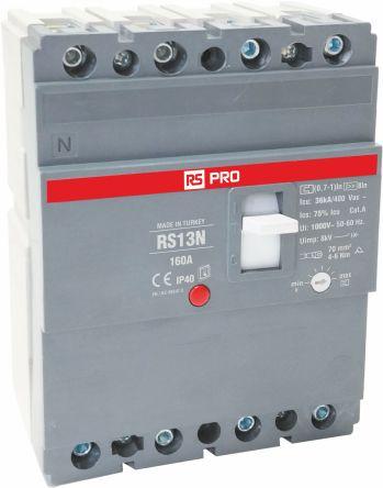 Produktbild RS PRO RS RS13N, Schutzschalter 4-polig, 160A / Ab