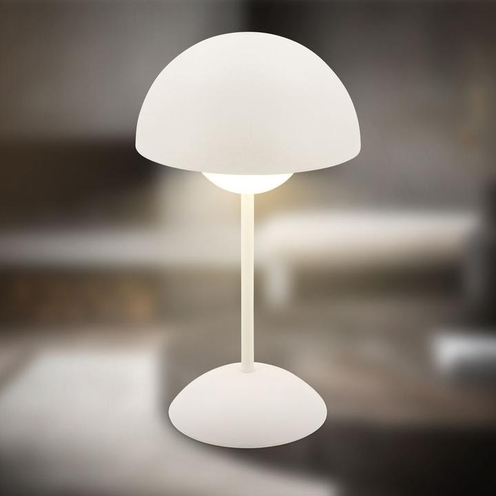 Produktbild Briloner Brilo unplugged KUGLE Akku LED Tischleuchte, stufenlos dimmbar - Altweiss (250 lm)