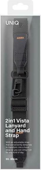 Produktbild Uniq Vista uniwersalny pasek do telefonu 2w1 czarny/black