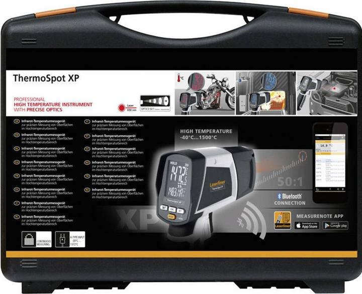 Produktbild Laserliner Infrarot-Thermometer ThermoSpot XP (-40°-1500°C50:1, K-type, USB, BLE)