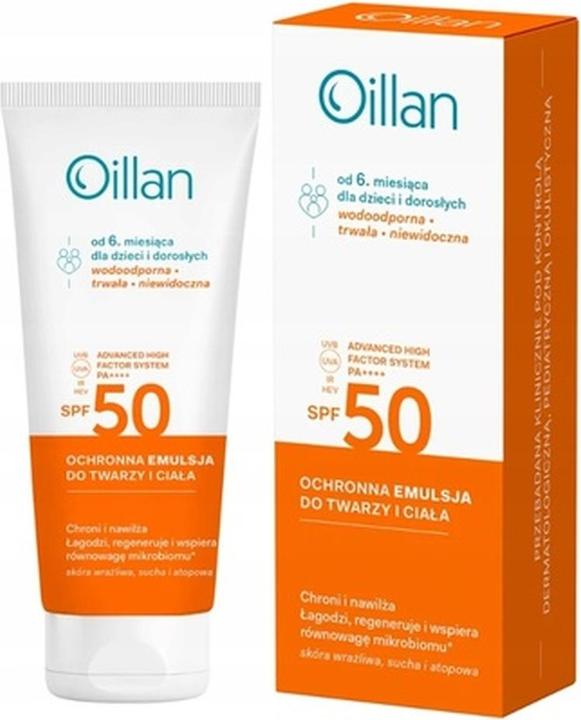Actual product image Oceanic Oillan Protective Emulsion For Face And Body Spf 50 - 100 Ml For Children And Adults (Sun lotion, SPF 50+, 100 ml)