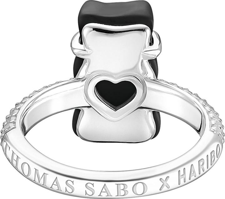 Produktbild Thomas Sabo Ring mit schwarzem Goldbären und Steinen (60, 925 Silber)