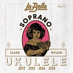 La Bella 11 Soprano Ukulele/clear Nylon (4 x, Ukulele, 0.04"), Saiten