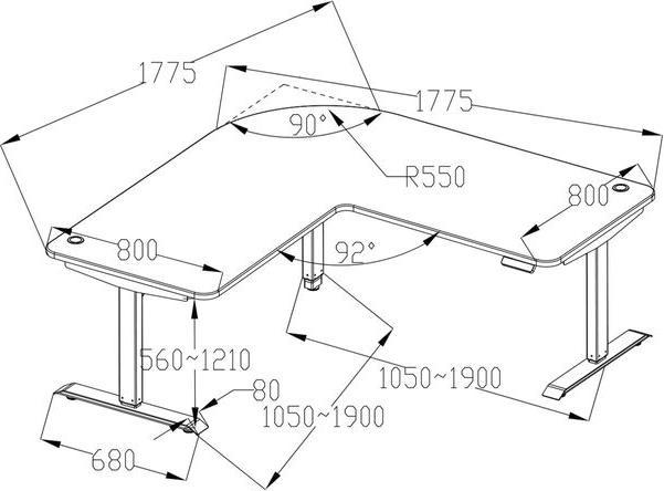 Actual product image Swisshandel24 Corner desk (178 x 180 x 121 cm)