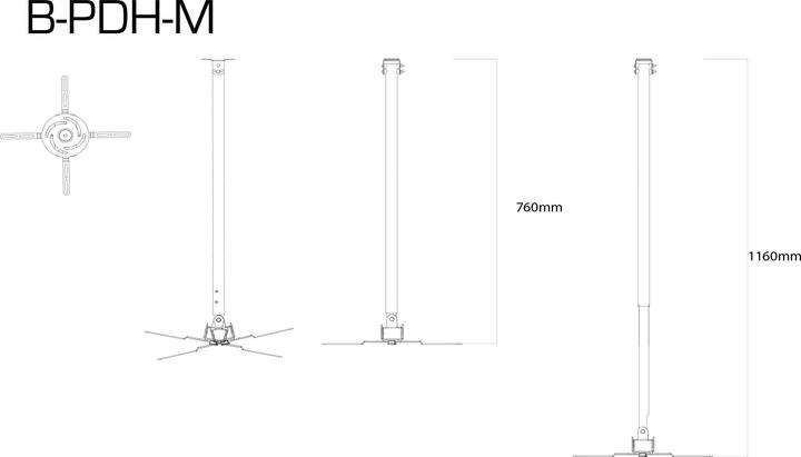 Produktbild VCM Universal Projekt Beamer Deckenhalterung B-PDH (Decke)