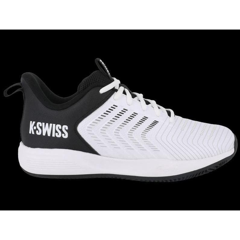 WD, Uomini, Scarpe da tennis, Scarpe da tennis in argilla leggera e ghiaia (41), Bianco, Nero