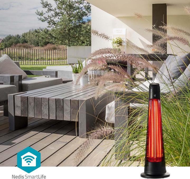 Actual product image Nedis SmartLife patio heater | Wi-Fi | 1200 W | 2 heat settings | oscillation | trip protection (1200 W)