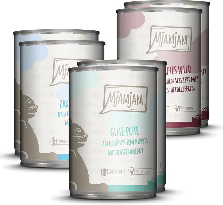 Produktbild Mjamjam Katzen-Nassfutter (Adult, 6 Stk., 400 g)