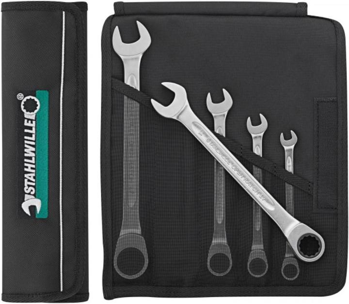 Produktbild Stahlwille 5-teilig Satz Ratschen-Ringmaulschlüssel (19 mm, 10 mm, 17 mm, 8 mm, 13 mm)