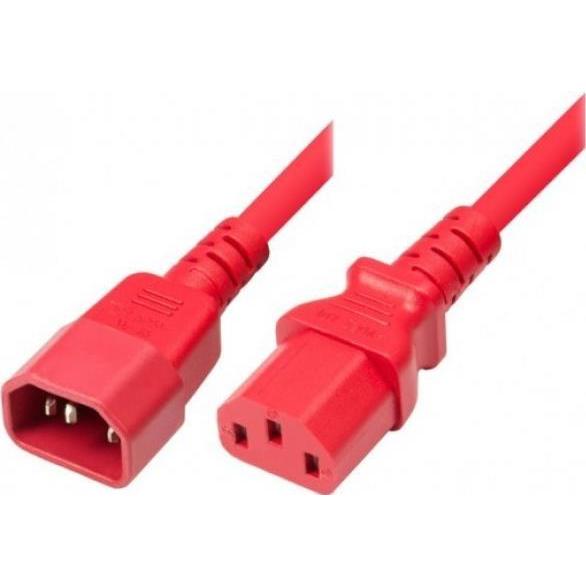 Tecline 808042 Stromkabel Rot 1,8 m IEC C13 (1.80 m) (808042)