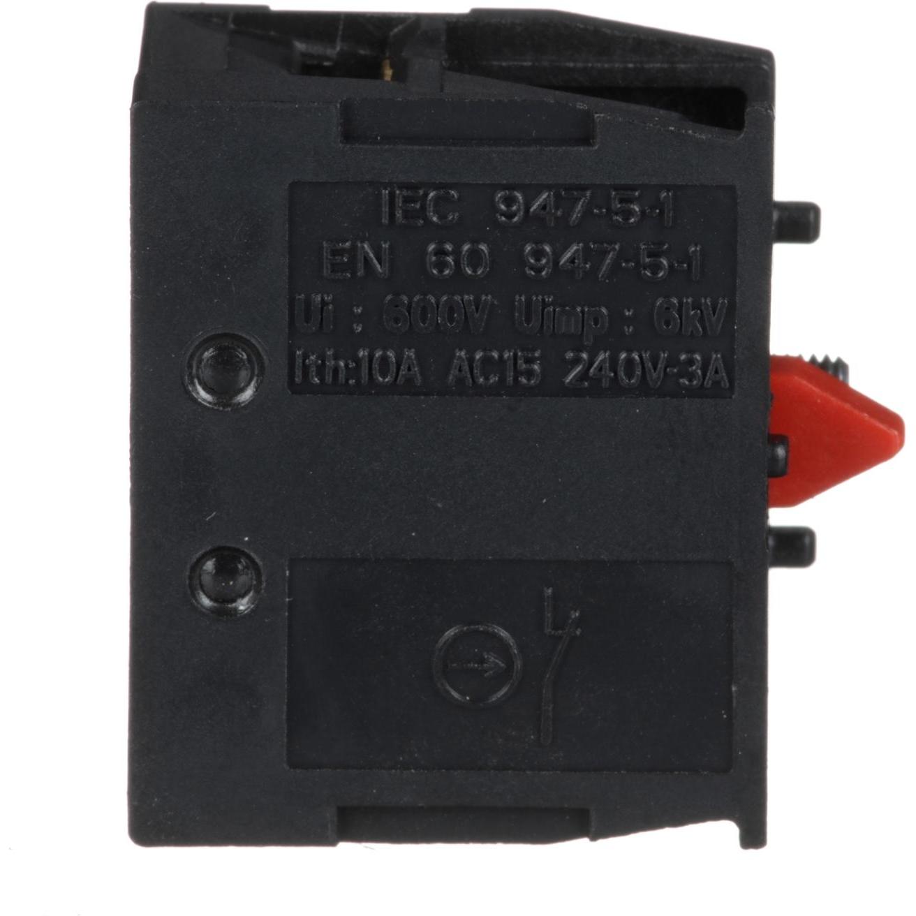 Schneider Electric ZB2 Contact Block 10A 600V NC Slow Break, Taster + Schalter, Schwarz