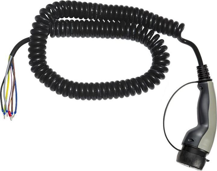 Ratio Electric Ersatzladekabel EV.Basic Typ 2 16A/400V 11kW 4m spiralisiert (Hard wired, 11 kW, 16 A, 4 m)