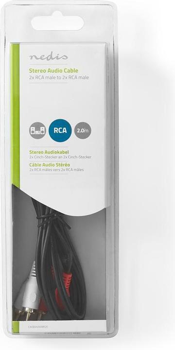 Actual product image Nedis Audio Cable Stereo 2X R AC Male - 2X RCA Male (2 m)