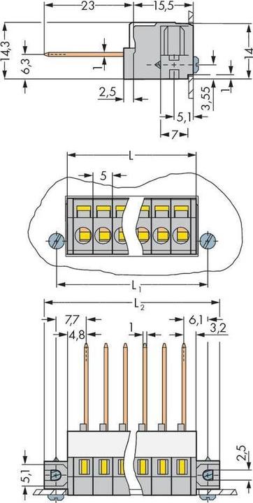 Actual product image Wago Feed-through terminal