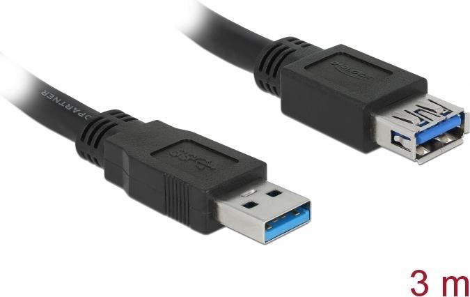 Image du produit Delock USB A - A (3 m, USB 3.0, 4.50 W)