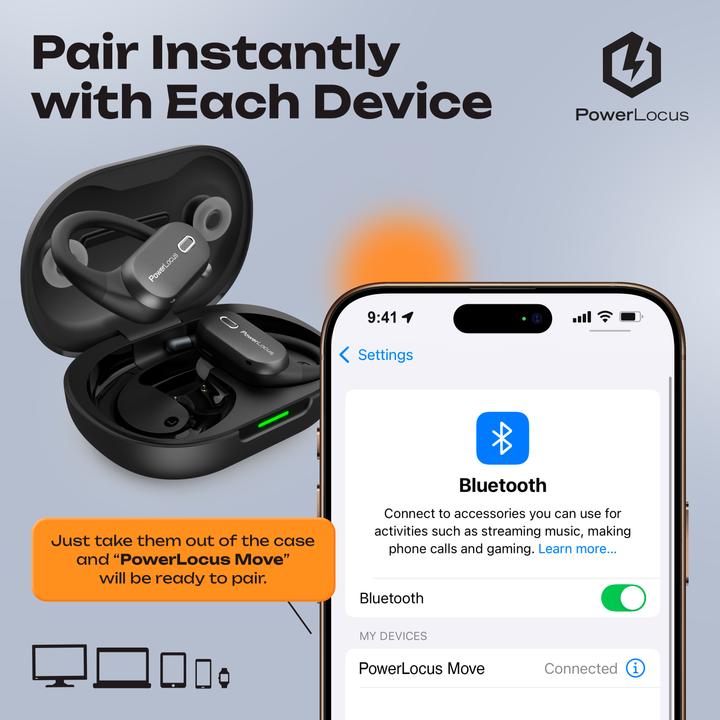 Image du produit PowerLocus Move Open Ear Bluetooth-Kopfhörer (6 h)