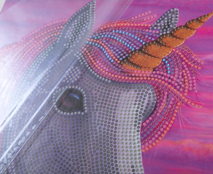 Image du produit Craft Buddy Licorne, 21x25cm image avec cadre Crystal Art