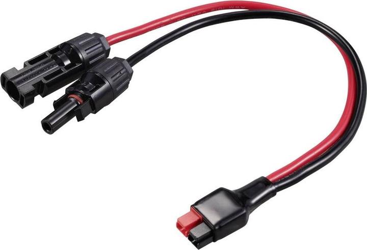 Tru Components Mini Starkstrom Stecker auf Solarstecker Kabellänge 250 mm TC-12195720 Schwarz