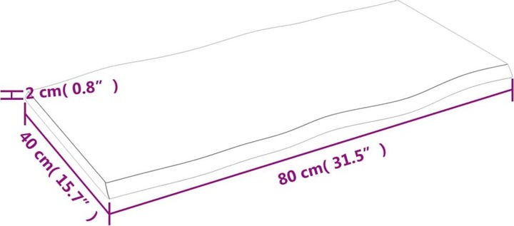 Actual product image VidaXL Nili (80 x 40 x 2 cm)