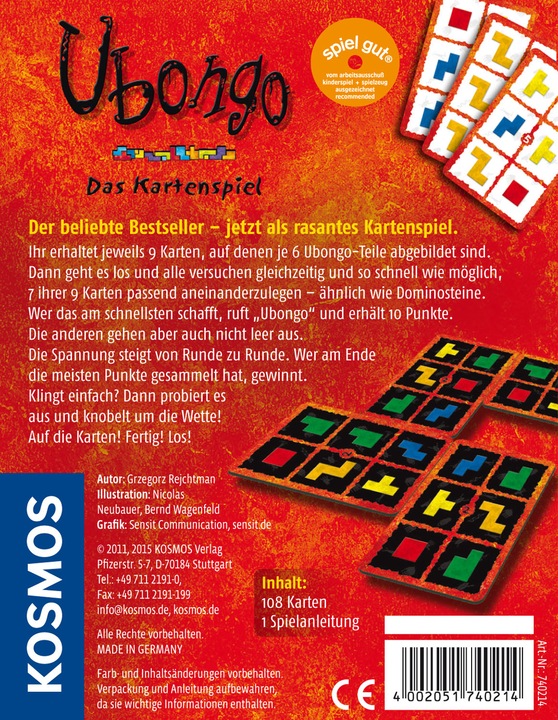 Actual product image Kosmos Ubongo The Card Game (German)
