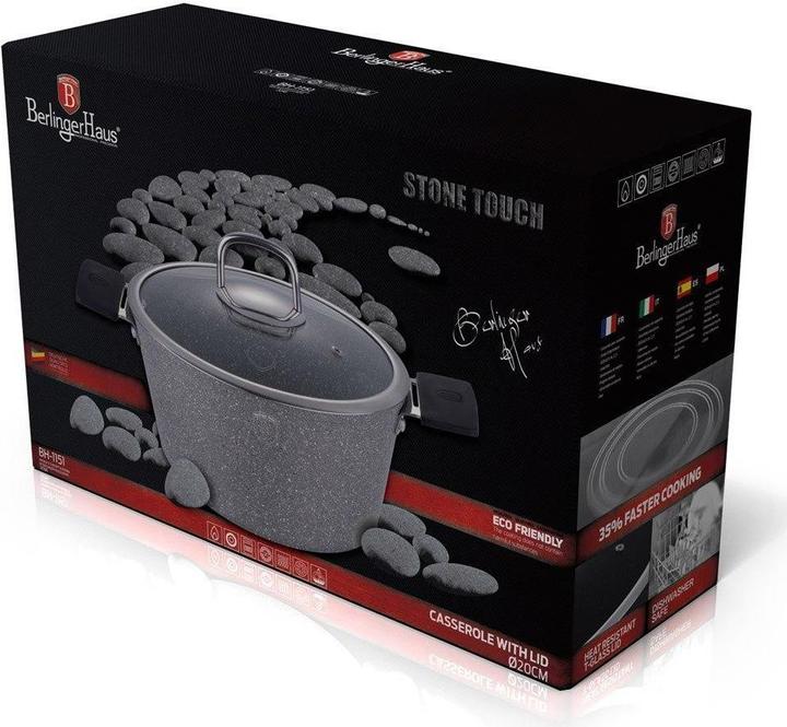 Productafbeelding BerlingerHaus GRANIETPOT BERLINGERHUIS 28cm BH-1153 STEENTOETS (28 cm, Kookpotten en pannenset, Aluminium)