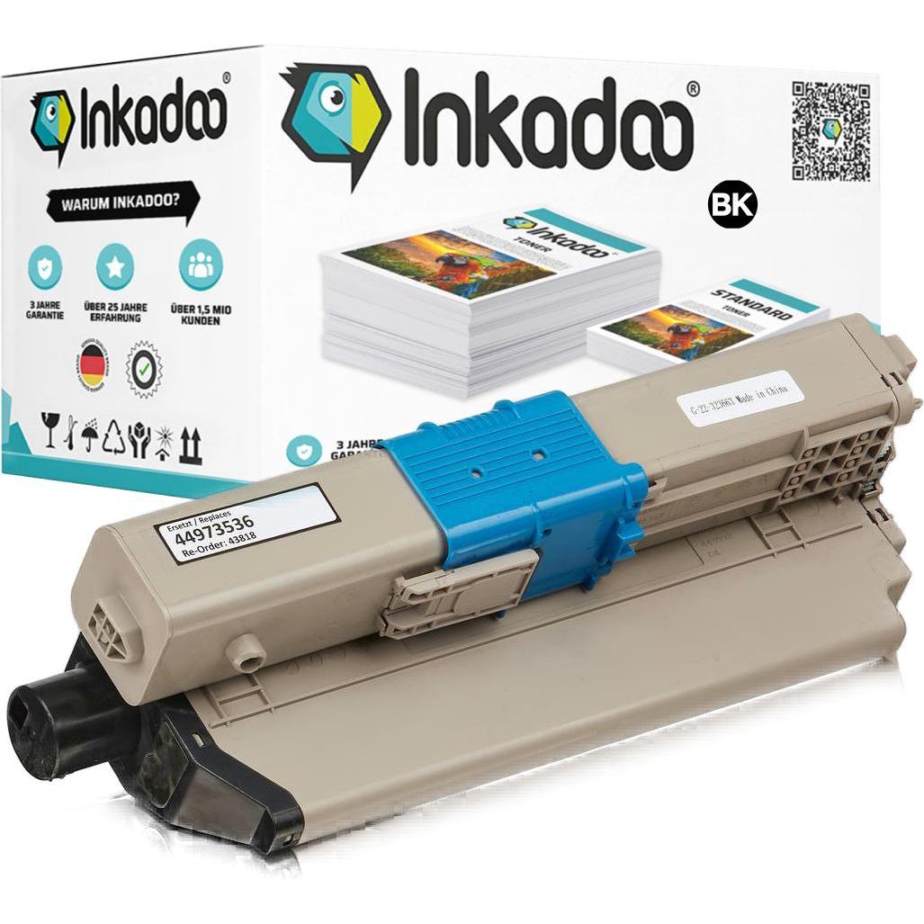 Inkadoo, Toner, Toner kompatibel zu OKI 44973536 / C301 Toner, schwarz Schwarz (BK)