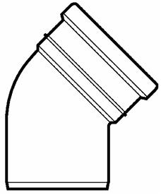 Actual product image Wavin Outdoor sewer elbow, d, 160, 15 *