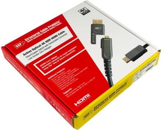 Produktbild SCP 995AOC-30M-LSZH, 30 m, 2 x HDMI Type A (Standard), HDMI Type D (Micro), 3D, Audio Return Channel (30 m, HDMI)