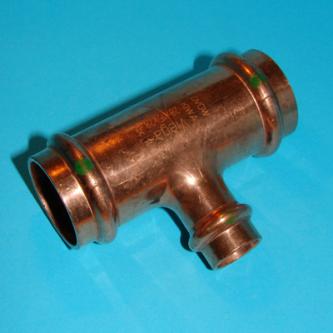 Thumbnail - Viega, Rohrverbindungstechnik, Transitional tee Profipress, d, 28-22-28 (Pressverbindung)