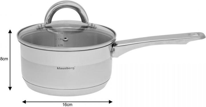 Produktbild Klausberg POT 14cm KB-7132 1L (Kochtopf, Edelstahl, 14 x 7 cm)