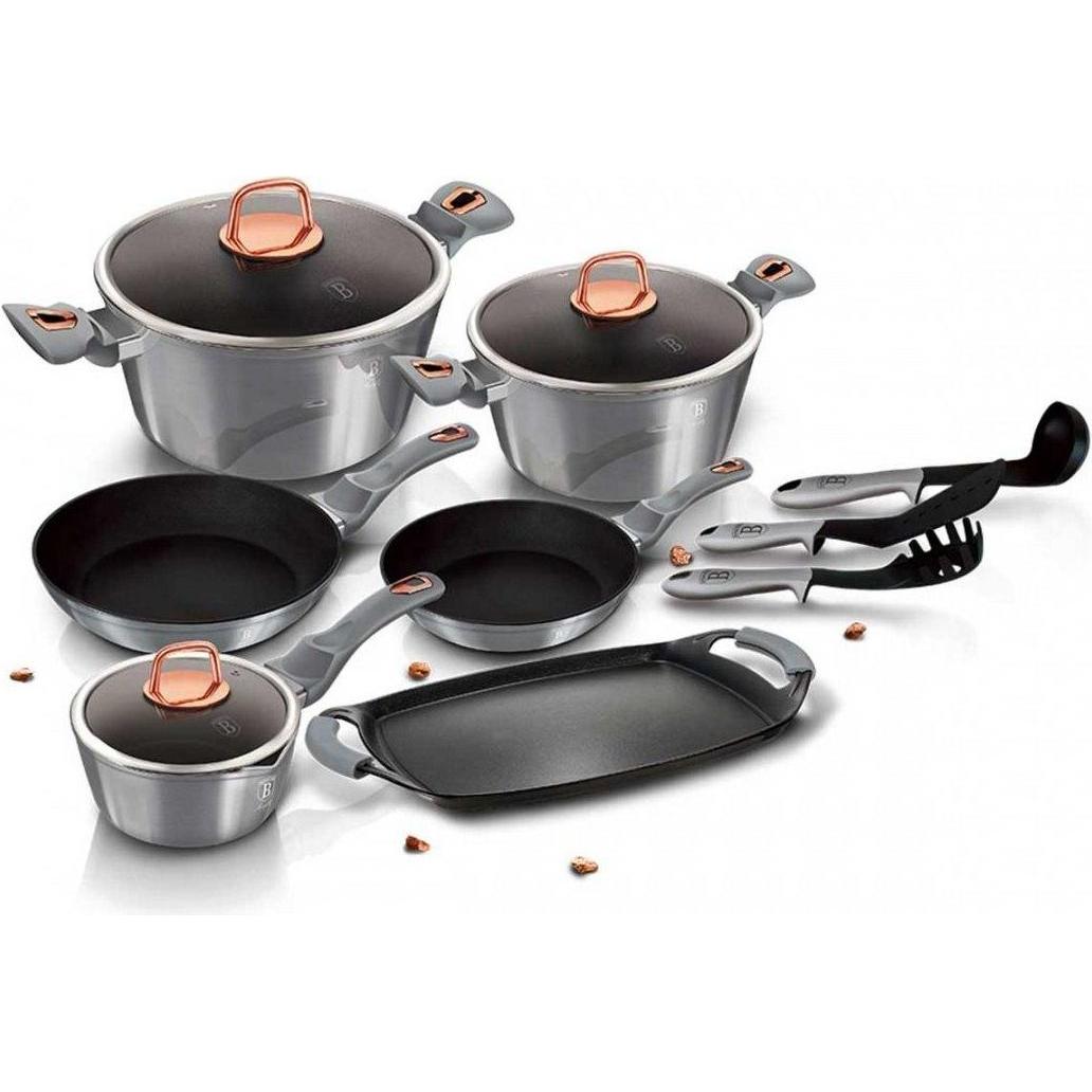 Thumbnail - BerlingerHaus Granite Pot Set, Pfanne + Kochtopf, Grau