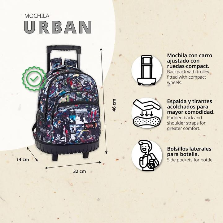 Actual product image Ofituria Urban Backpack with Trolley