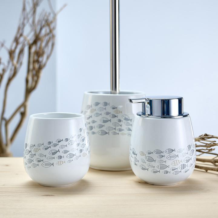 Actual product image Kleine Wolke Zahnputzbecher Sardinas Mehrfarbig (10.5 x 10.5 x 11.5 cm)