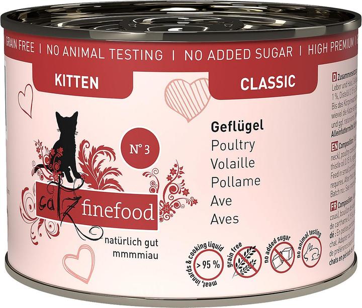 Actual product image Catz Finefood Kitten No.03 Poultry (Puppy + kitten, 1 pcs., 200 g)