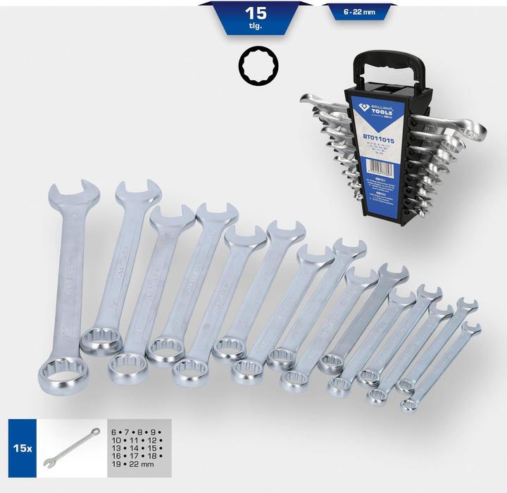 Actual product image Brilliant Tools Nadire (19 mm, 12 mm, 14 mm, 22 mm, 16 mm, 10 mm, 18 mm, 17 mm, 11 mm, 15 mm, 13 mm)
