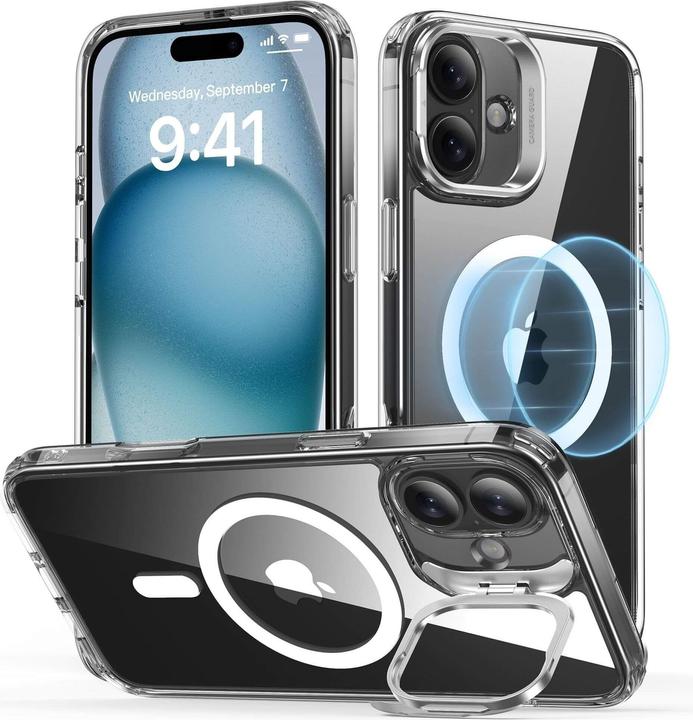 Produktbild ESR Classic Hybrid HaloLock Case mit Stash Stand (Apple iPhone 16)