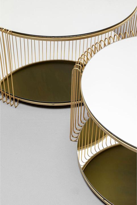 Actual product image Kare Design Couchtisch Wire Double Brass (2/Set)