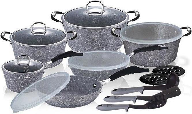 Produktbild BerlingerHaus GRANITE POT SET BH-6196 (Pfannenset + Topfset, Aluminiumguss)