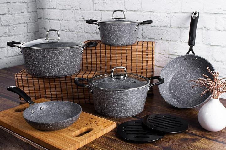 Produktbild BerlingerHaus GRANITE POT SET BH-6196 (Pfannenset + Topfset, Aluminiumguss)