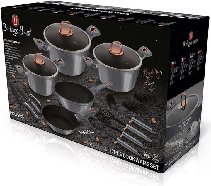 Productafbeelding BerlingerHaus BH-7044 17-DELIGE PANNENSET (Koekenpan, Steelpan, 20 x 4.50 cm)