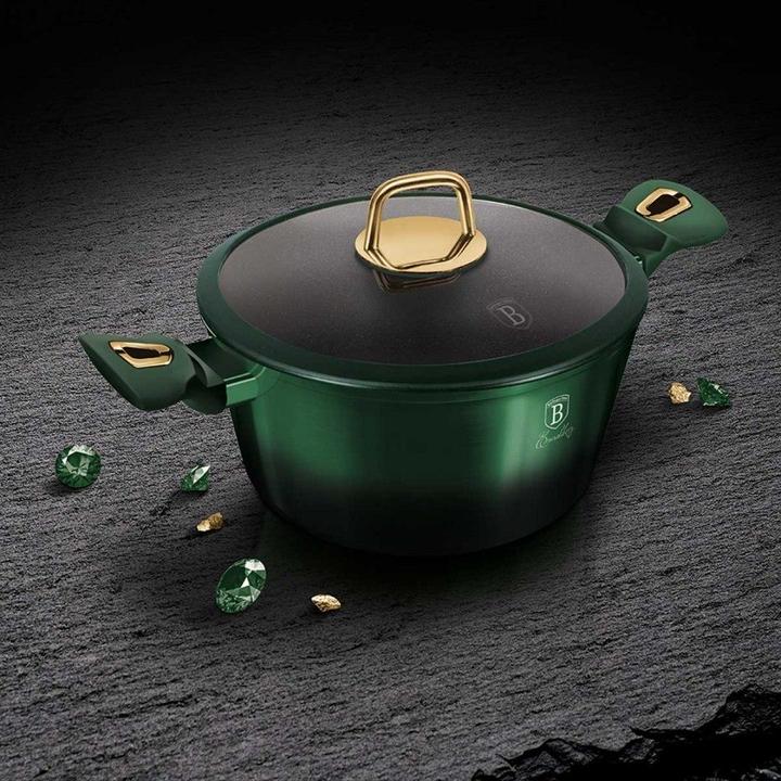 Actual product image BerlingerHaus TITANIUM POT SET 10 PCS. BERLINGER HOUSE BH-6065 EMERALD (Pan set + pot set, Aluminium)