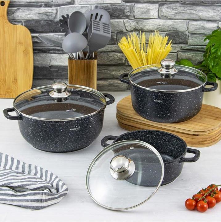 Produktbild Kinghoff MARBLE POT SET KH-1606 (Pfannenset + Topfset)