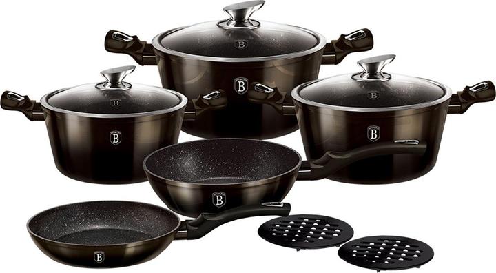 Actual product image BerlingerHaus 13-PIECE POT SET BERLINGER HOUSE BH-6615 (Pan set + pot set, Aluminium, 20 x 10 cm)