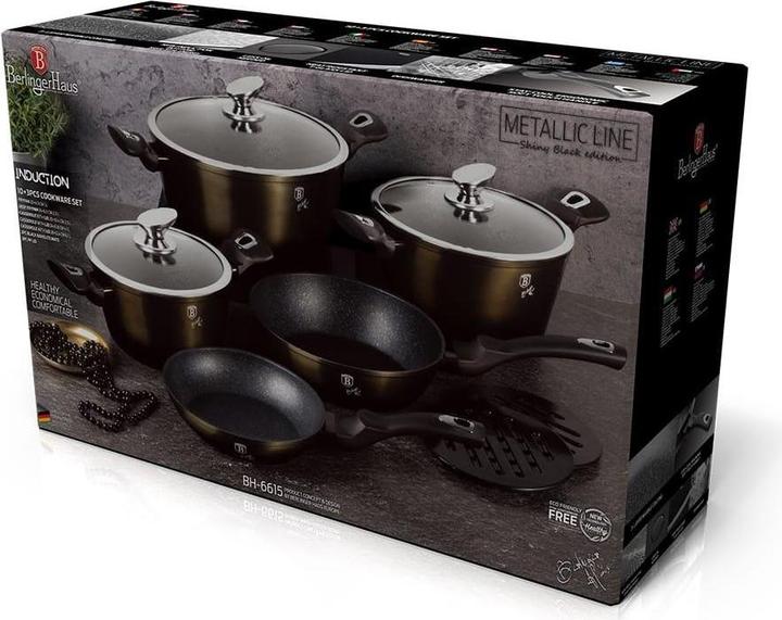 Actual product image BerlingerHaus 13-PIECE POT SET BERLINGER HOUSE BH-6615 (Pan set + pot set, Aluminium, 20 x 10 cm)