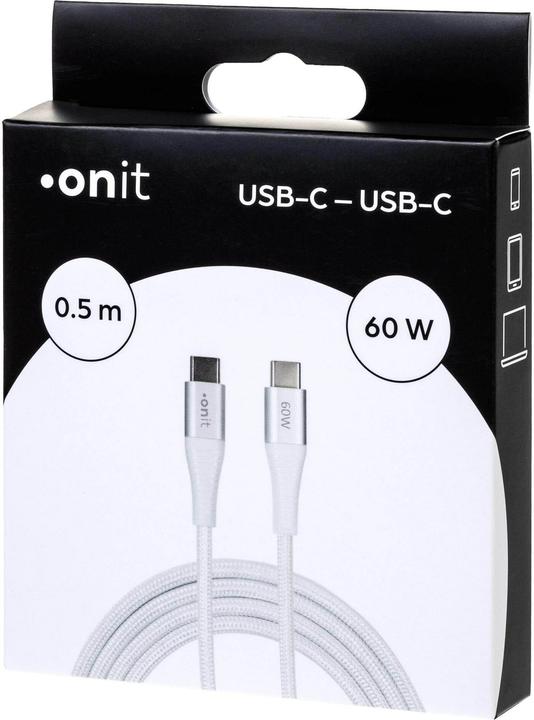 Produktbild Onit USB 3.0-Kabel USB C - USB C 0.5 (0.50 m, USB 3.0, 60 W)