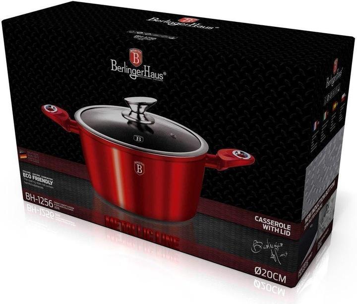 Actual product image BerlingerHaus GRANITE POT 28cm Red METALLIC LINE BH-1258 (Aluminium, 28 x 12.50 cm)