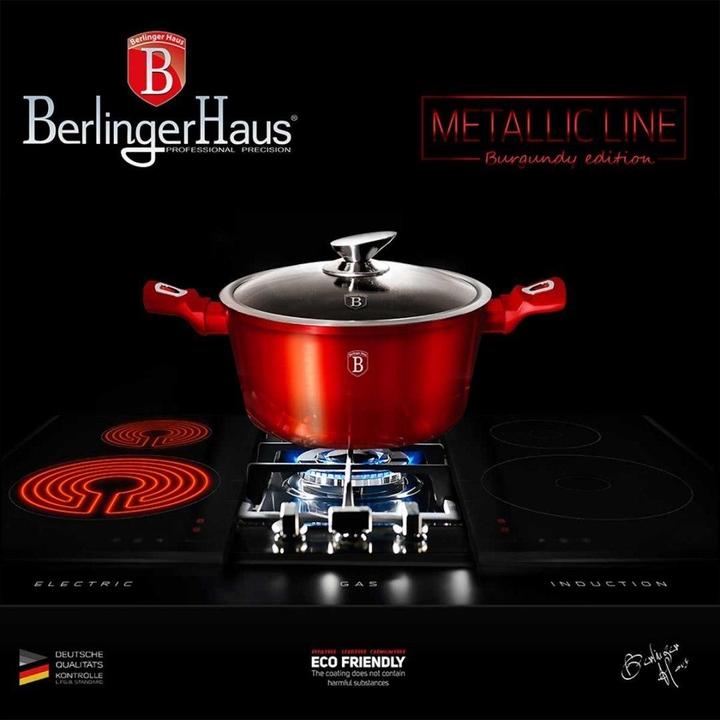 Actual product image BerlingerHaus GRANITE POT 28cm Red METALLIC LINE BH-1258 (Aluminium, 28 x 12.50 cm)