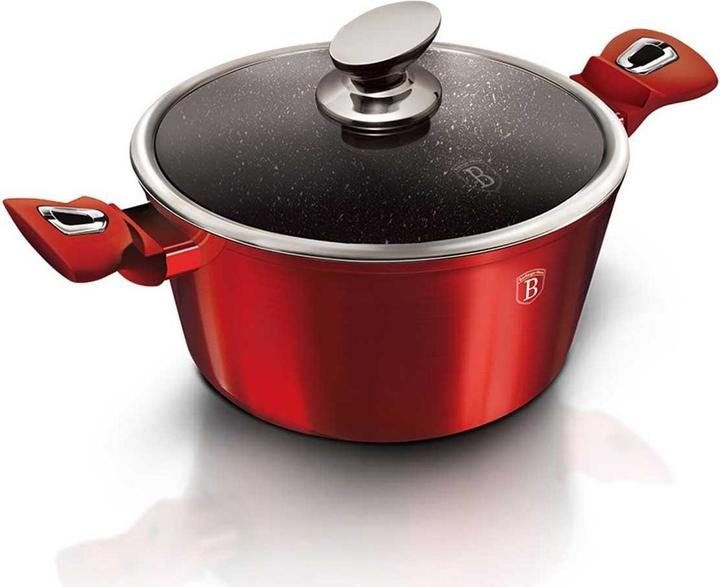 Actual product image BerlingerHaus GRANITE POT 28cm Red METALLIC LINE BH-1258 (Aluminium, 28 x 12.50 cm)