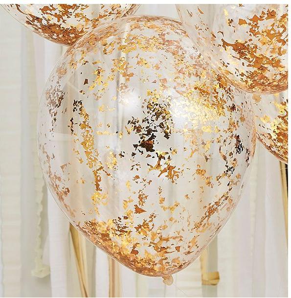Image du produit Ginger Ray Ballons pailletés or (5 pièces)