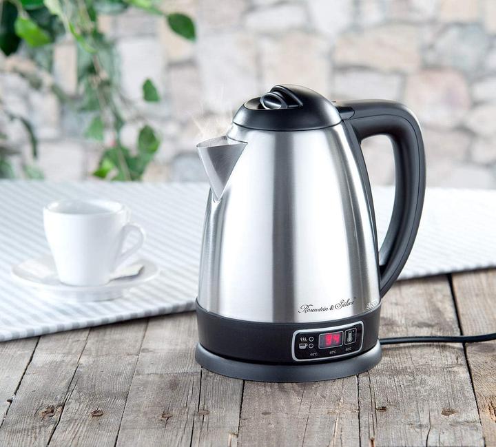 Produktbild Rosenstein & Söhne Edelstahl-Wasserkocher mit Temperatur-Wahl (1.80 l)